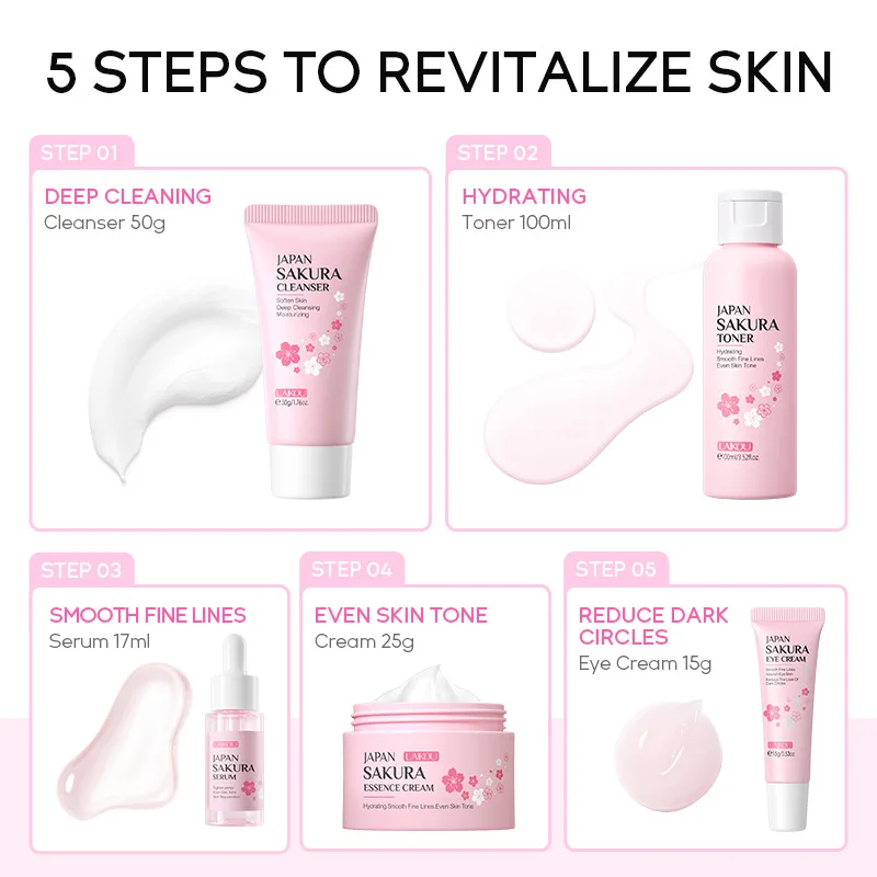 LAIKOU Sakura Kit Skin Care Se - Korean Skincare Routine 评论和价格