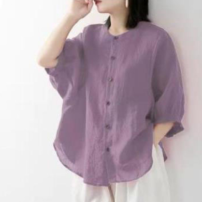 Cotton and linen shirt women's - Korean Lifestyle 评论和价格