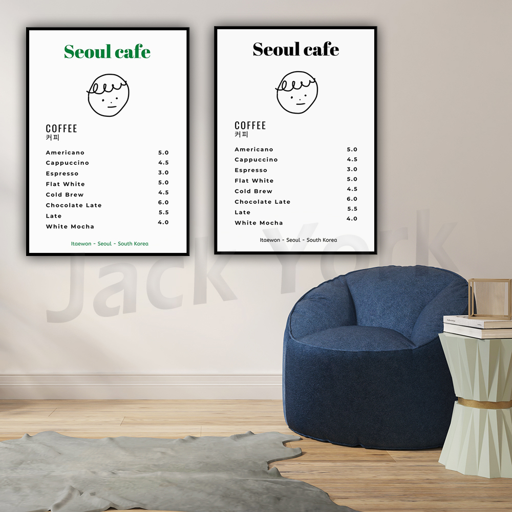 Seoul Cafe Print Wall Art Prin - Korean Lifestyle Aesthetic 评论和价格
