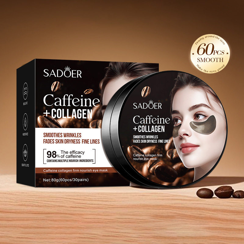 60pcs SADOER Caffeine Crystal  - Sheet Mask Collagen 评论和价格