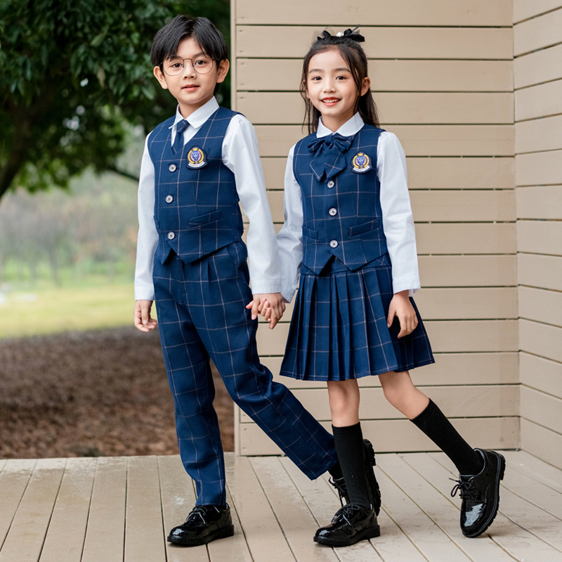 Kids British Plaid Vest Shirt  - Korean Lifestyle 评论和价格