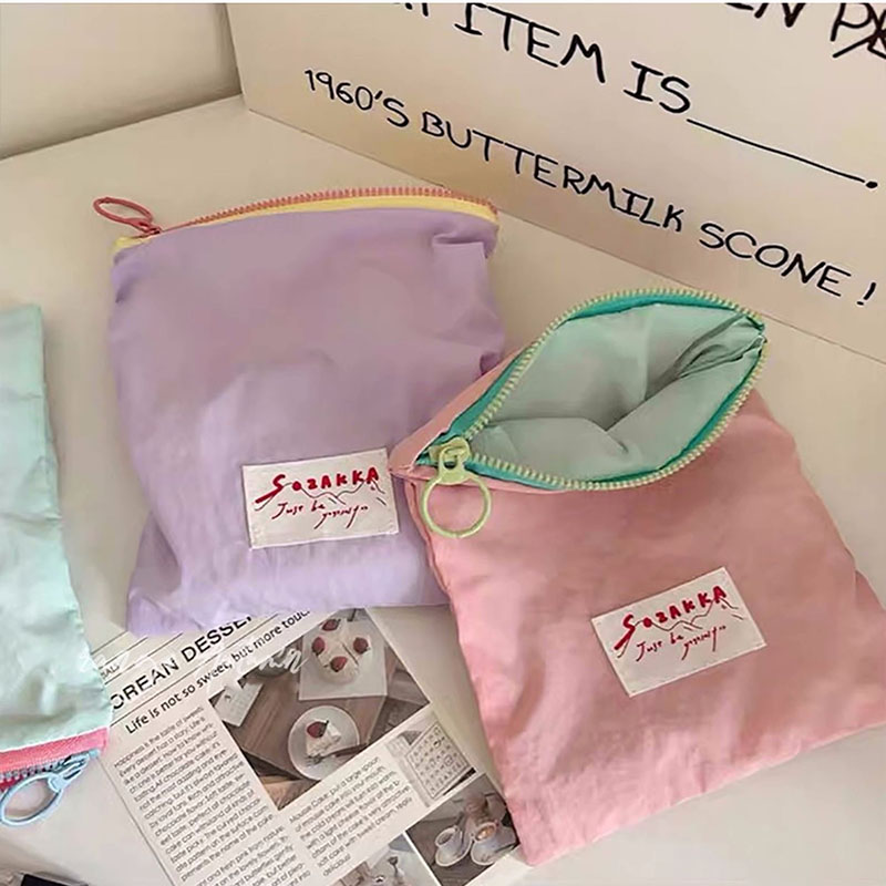 Solid Colour Makeup Bags Korea - Korean Skincare Routine 评论和价格